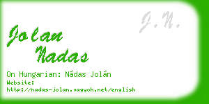 jolan nadas business card